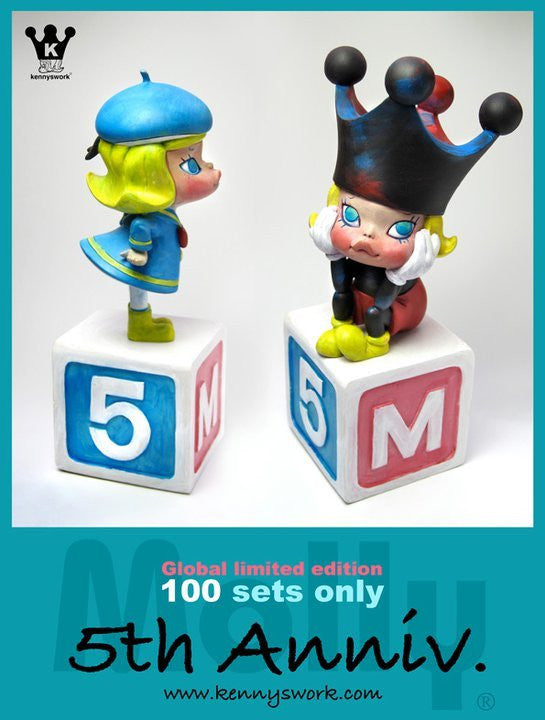 Kenny's Work 2011 Kenny Wong Molly 5th Anniversary Mickey Mouse & Donald Duck Ceramic 10" Figure Set - Lavits Figure