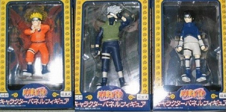 Banpresto Naruto Shippuden Character Panel 3 Kakashi Sasuke Trading Figure Set - Lavits Figure