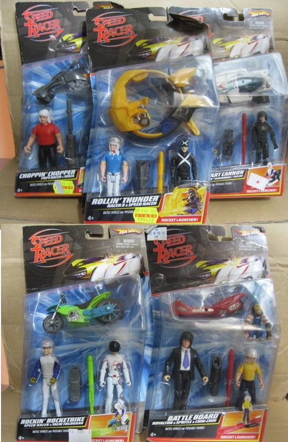 Mattel Hot Wheels Speed Racer The Movie Rocket Launcher 5 Action Figure Set - Lavits Figure
