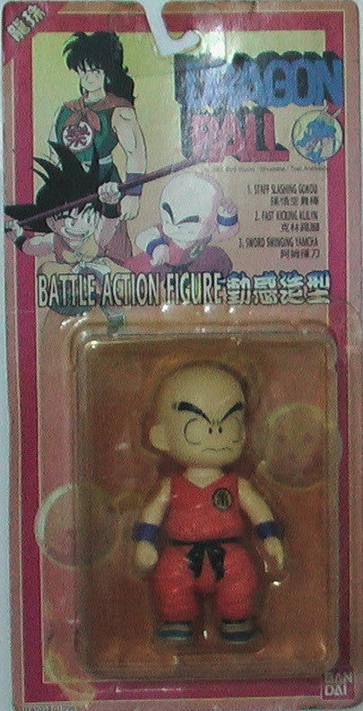 Bandai Vintage Dragon Ball Battle Fast Kicking Krillin Klilyn 4" Action Figure - Lavits Figure