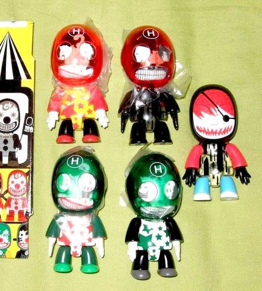 Toy2R Jaime Hayon Qee Key Chain Collection Onion Mon Cirque 2.5" 5 Figure Set - Lavits Figure
