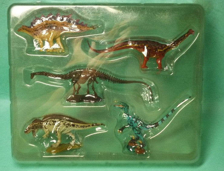 Kaiyodo 2002 Dinosaur 5 Trading Figure Seismosaurus Velociraptor Stegosaurus - Lavits Figure