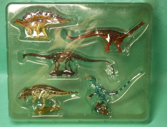 Kaiyodo 2002 Dinosaur 5 Trading Figure Seismosaurus Velociraptor Stegosaurus - Lavits Figure