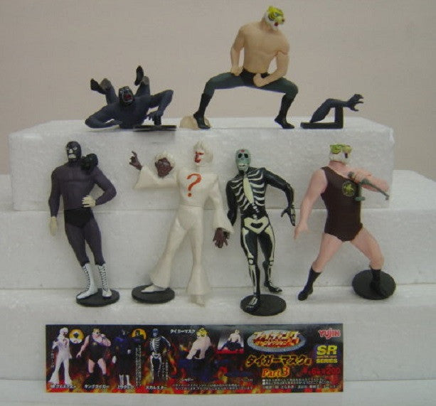 Yujin Tiger Mask Gashapon Wrestling Part 3 5 Mini Trading Figure Set - Lavits Figure