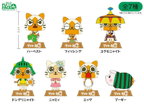 Run'a Monster Hunter Bobble Head Full Face Airou 1 Sealed Box 12 Random Trading Figure Set - Lavits Figure
 - 2