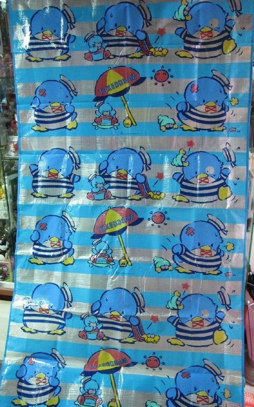 Sanrio 1988 Tuxedo Sam Penguin 70" x 40" Plastic Leisure Mat - Lavits Figure
- 1