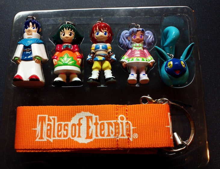 Play Station Limited Tales of Eternia TOE 5 Strap Swing Trading Figure Set - Lavits Figure