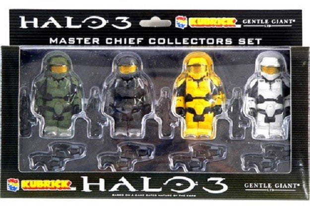 Medicom Toy Kubrick 100% Gentle Giant Halo 3 Master Chief Collectors Set 4  Action Figure