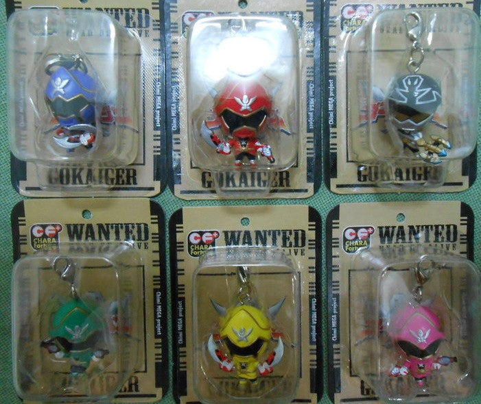 Megahouse Power Rangers Megaforce Gokaiger Chara Fortune Otakara Uranai 6 Mascot Strap Figure Set - Lavits Figure