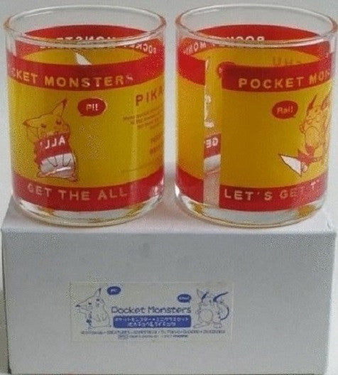 Nintendo Pokemon Pocket Monsters 2 Glass Cups Pikachu Set B - Lavits Figure