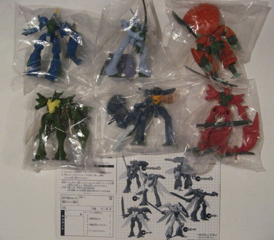 Bandai HG EX Aura Battler Dunbine Gashapon Capsule Part 1 6 Trading Collection Figure Set - Lavits Figure