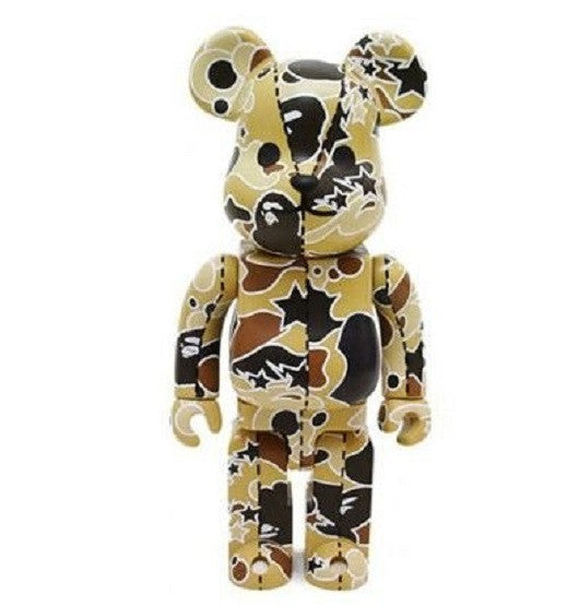 Medicom Toys 2008 Bape A Bathing Ape Be@rbrick 400% Sta BG Camo Brown Action Figure - Lavits Figure