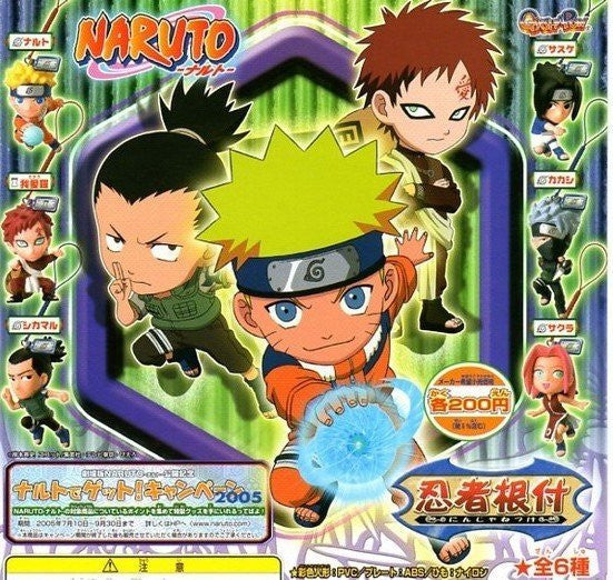 Bandai Naruto Gashapon Ninja Netsuke Part 1 Strap Mascot Swing 6 Mini Figure Set - Lavits Figure