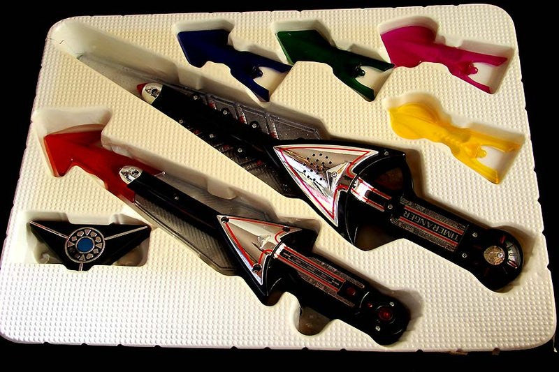Bandai 2000 Power Rangers Time Force Timeranger Double Vector Weapon Play Set - Lavits Figure
- 2
