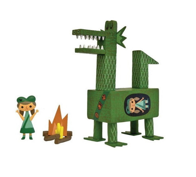 Amanda Visell 2009 Switcheroo Dragon Scout Green 7" Vinyl Figure - Lavits Figure