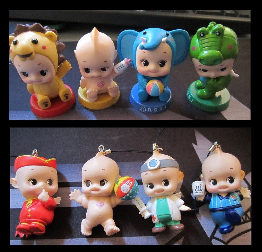 Rose O'Neill Kewpie Hi-Life Mart Limited 4 Strap + 4 Trading 8 Collection Figure Set - Lavits Figure