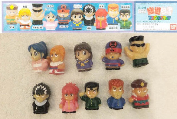 Bandai 1993 Yu Yu Hakusho Gashapon Finger Puppet 10 Mini Trading Figure Set - Lavits Figure