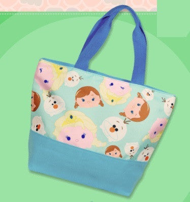 Disney Tsum Tsum Character Frozen Elsa Anna Olaf 9" Tote Bag - Lavits Figure
 - 1