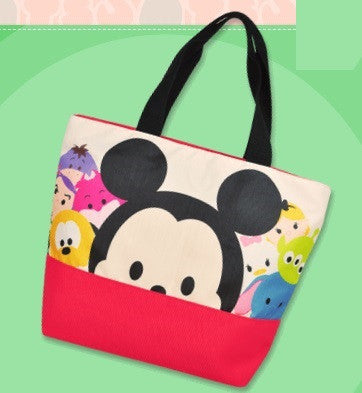 Disney Tsum Tsum Character Mickey & Friends 9" Tote Bag - Lavits Figure
 - 1