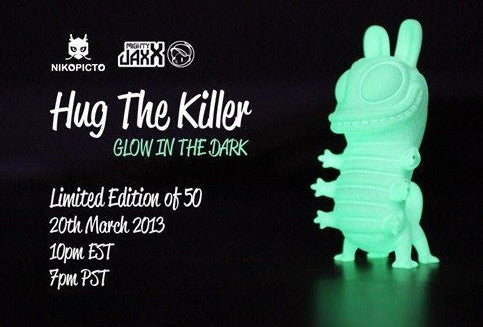 2013 Mighty Jaxx Nikopicto Hug the Killer GID Ver 4" Resin Figure - Lavits Figure