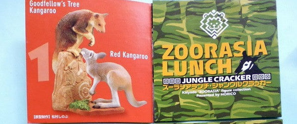Kaiyodo Zoorasia Lunch Jungle Cracker No 1 Red Kangaroo Bottle Cap Trading Figure - Lavits Figure