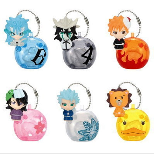 Bandai Bleach Gashapon Capsule Soul Ring Swing Mascot 6 Mini Strap Figure Set - Lavits Figure
