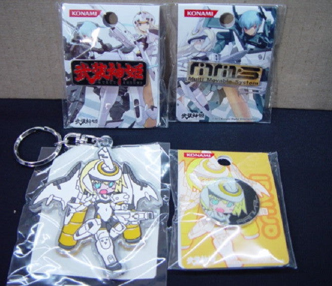 Konami MMS Busou Shinki 4 Metal Plastci Key Chain Patch Pin Set - Lavits Figure
- 1