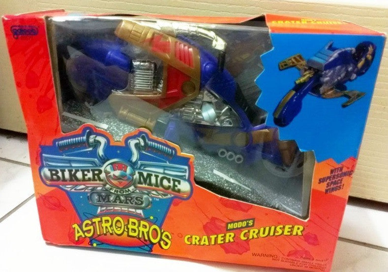 Galoob Biker Mice From Mars Astro Bros Modo's Crater Cruiser Bike Figure Broken - Lavits Figure
- 1
