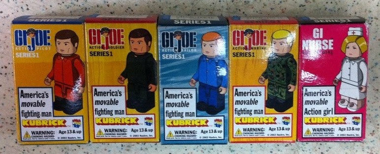 Medicom Toys Kubrick 100% G.I. Joe Series 1 America's Movable Fighting Man 5 Action Figure Set - Lavits Figure