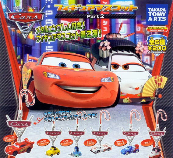 Takara Tomy Pixar Cars 2 Disney Characters Capsule World Gashapon P2 6 Mascot Strap Figure Set - Lavits Figure