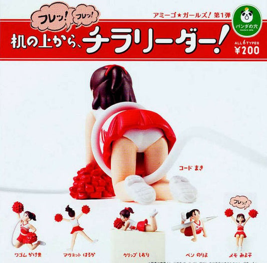 Takara Tomy Panda's Ana Gashapon Desk Top Chira Leader Cheerleading 6 Mini Figure Set - Lavits Figure