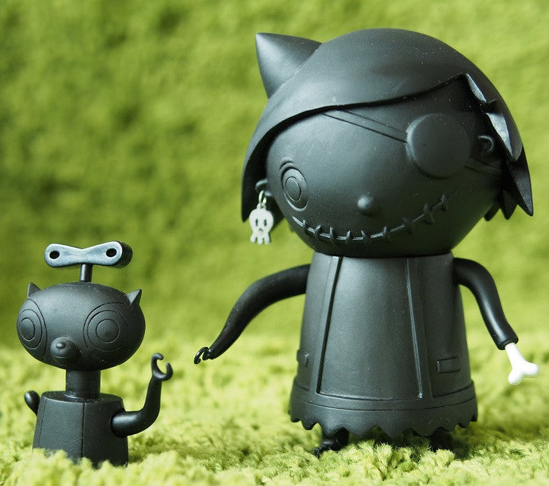 Flying Cat 2004 Nathan Jurevicius Scarygirl Black Promo Ver 10" Vinyl Figure - Lavits Figure
- 1