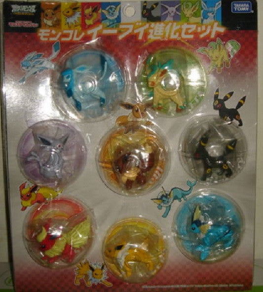 Takara Tomy Pokemon Pocket Monster Eevee Evolution 8 Mini Trading Collection Figure Set - Lavits Figure