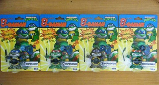Takara Super Battle B-Daman Bomberman x TMNT Teenage Mutant Ninja Turtles 4 Model Kit Figure Set - Lavits Figure