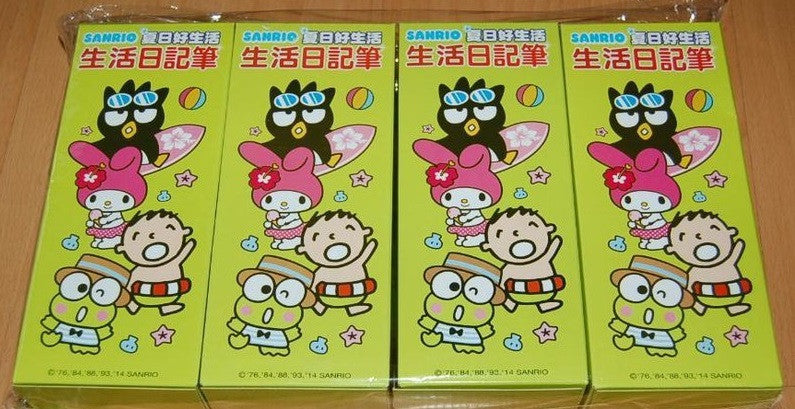 Sanrio Hi-Life Limited Kerokerokeroppi My Melody Bad Badtz Maru Minna No Tabo 4 Big Head Plush Doll Pen Set - Lavits Figure
- 3