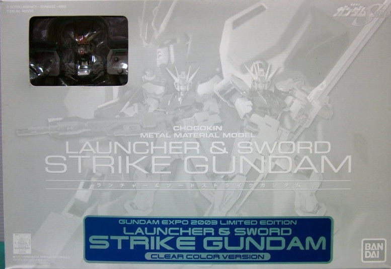 Bandai 1/100 Expo 2003 Chogokin Metal Material Model Launcher & Sword Strike Gundam Clear Color Ver Action Figure - Lavits Figure
- 1