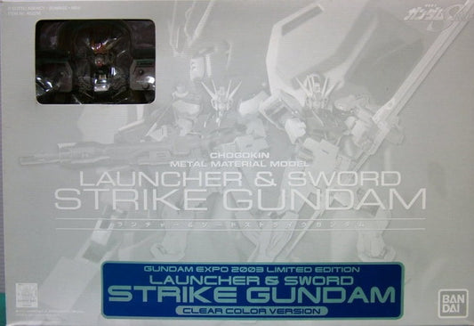 Bandai 1/100 Expo 2003 Chogokin Metal Material Model Launcher & Sword Strike Gundam Clear Color Ver Action Figure - Lavits Figure
 - 1