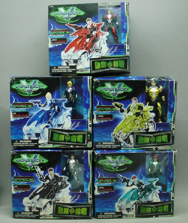 Trendmasters Voltron Galaxy Guard Stealth Mighty Lion Force 5 Cycle Action Figure Set - Lavits Figure