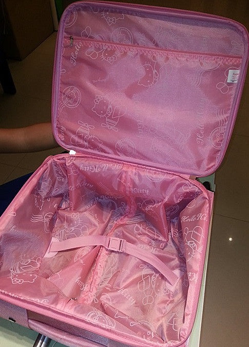 Sanrio Hello Kitty Watsons Limited 18" Pink Board Chassis Roller Baggage Travel Bag Trunk - Lavits Figure
- 2