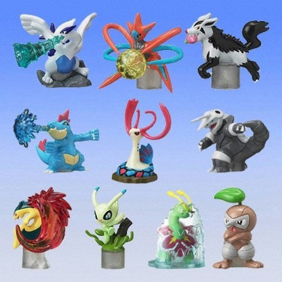 Bandai Pokemon Pocket Monsters Gashapon わざマシンコレクション TM Collection 06 10 Pencil Topper Figure Set - Lavits Figure
- 2