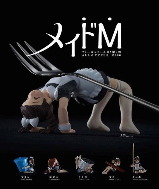 Takara Tomy Panda's Ana Gashapon Cheerleading Part 2 Maid M 6 Mini Figure Set - Lavits Figure
