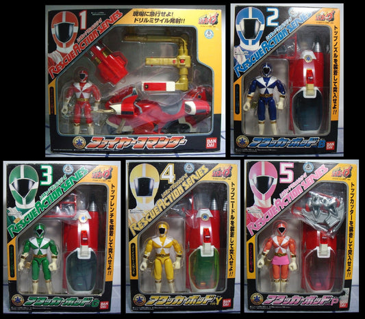 Bandai Power Rangers Gogo Five V Lightspeed Rescue 5 Fighter Action Collection Figure Set - Lavits Figure