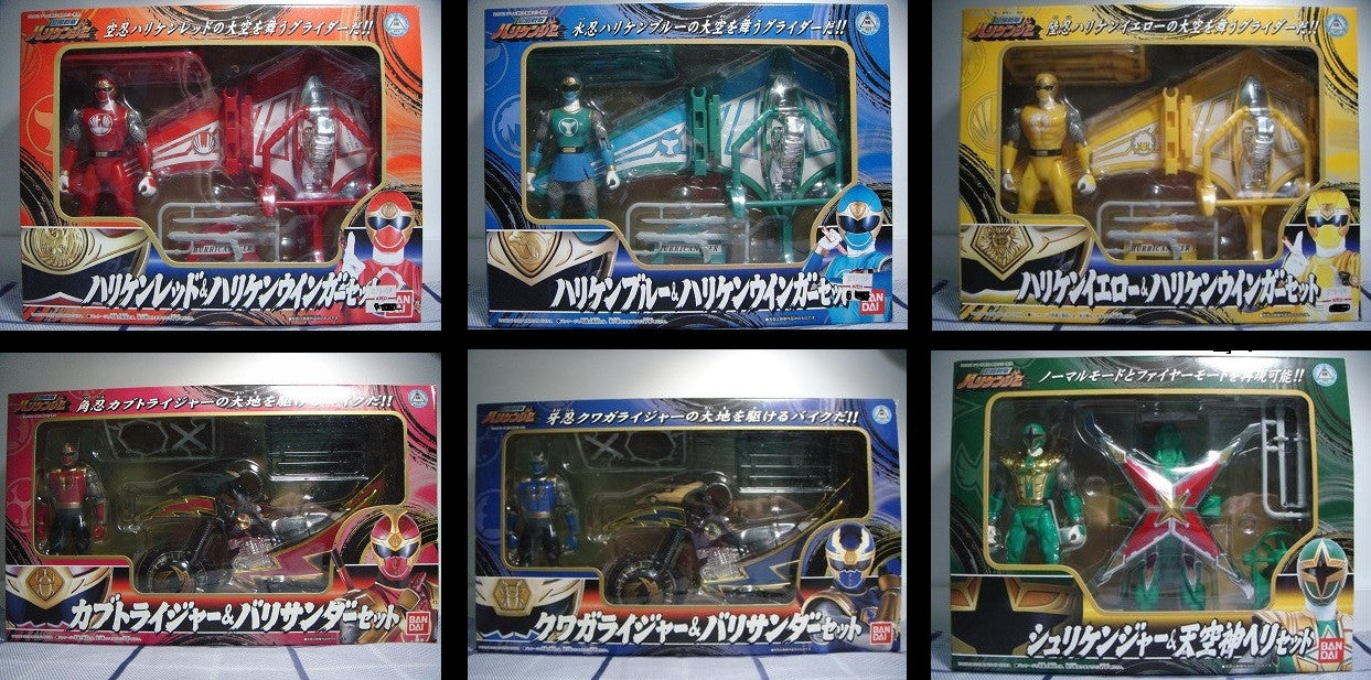 Bandai Power Rangers Hurricanger Ninja Storm 6 Fighter Action Figure Set - Lavits Figure