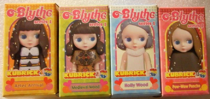 Medicom Toy Kubrick 100% Blythe Series 1 4 Action Trading Collection Figure Set - Lavits Figure