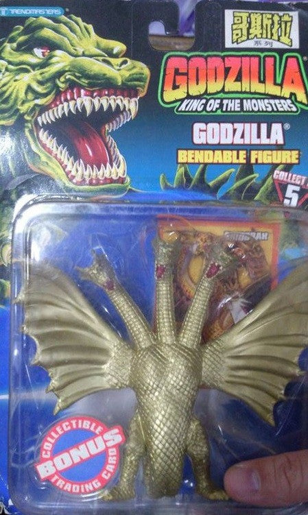 Trendmasters Godzilla King of the Monsters Ghidorah 6" Bendable Figure w/ Bonus Trading Card - Lavits Figure