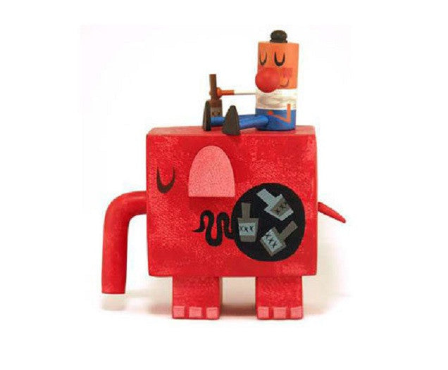 Amanda Visell 2007 Munky King Pink Elephant Drunky McSkunky 6" Vinyl Figure - Lavits Figure