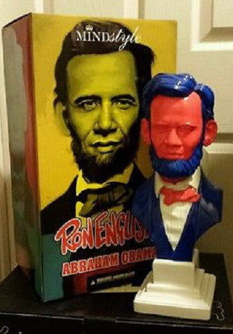 MINDstyle 2009 Ron English Abraham Obama Inauguration Blue Ver 16" Vinyl Figure - Lavits Figure
- 1