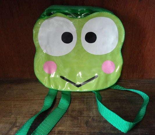 Sanrio 2004 Kerokerokeroppi 6" Mini Plastic Backpack Bag - Lavits Figure