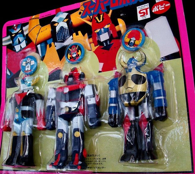 Popy 1978 UFO Robo Robot Grendizer Gaiking Combattler V 3 5" Vinyl Collection Figure Set - Lavits Figure
 - 2
