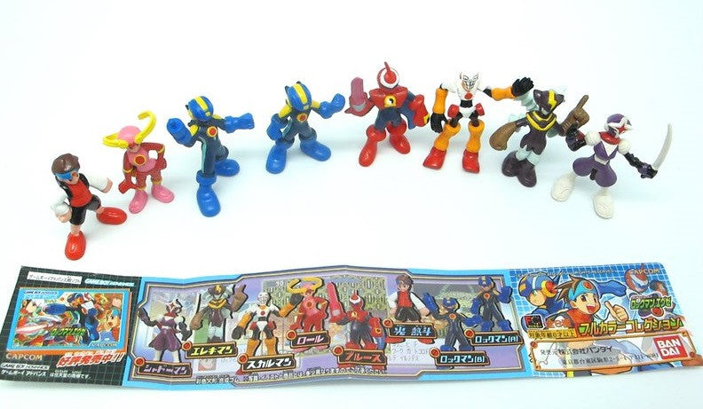 Bandai 2001 Megaman Rockman EXE Gashapon Full Color 8 Collection Figure Set - Lavits Figure